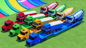 Катаемся на крутых разноцветных машинках и грузовиках из мультиков для детей №6