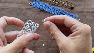05. Браслет Изольда в технике фриволите