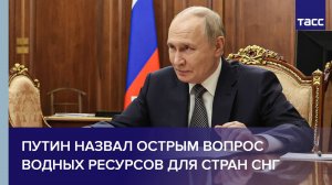Путин назвал острым вопрос водных ресурсов для стран СНГ