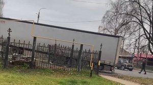 Фура въехала на территорию храма