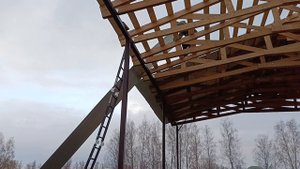 Строительство навеса - ч.6