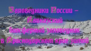 Природа регионов России. Заповедники России - Кавказский биосферный заповедник зимой