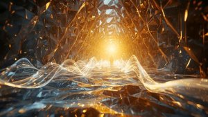 Temple of Mathematical Light 🔷 2 Hour Ethereal Ambience  Polygonal Chamber & Waveform Beings