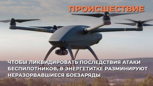 Чтобы ликвидировать последствия атаки беспилотников, в Энергетитке разминируют боезаряды