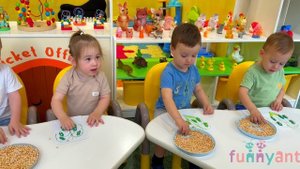 "Горошенки" творческая поделка для самых маленьких Funny Ant Malahovka