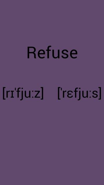 Как ты прочитаешь слово Refuse?