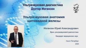УЗИ. Доктор Иогансен. Анатомия щитовидной железы и лимфатическая система головы и шеи.