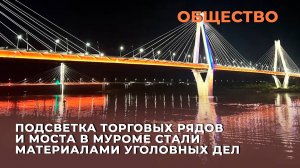 Подсветка Торговых рядов, а за ней и подсветка моста в Муроме стали материалами уголовных дел