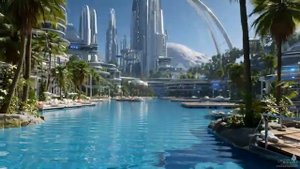 Future City on the Moon Humanitys Greatest Achievement Sci-fi AI Short Film