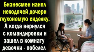 Бизнесмен нанял дочеи глухонемую сиделку, а когда вошел в комнату - побелел, увидев