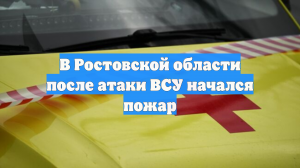 В Ростовской области после атаки ВСУ начался пожар