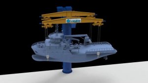🏗️ Cтационарный консольный кран грузоподъёмностью 80 т | Marine pedestal slewing crane 80 t