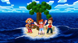 😳 Я И ЩЕНЯЧИЙ ПАТРУЛЬ  ВЫЖИВАЕМ 24 ЧАСА НА ОСТРОВЕ В МАЙНКРАФТ