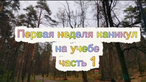 Первая неделя каникул. Часть 1)
