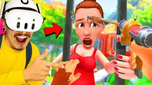 НЕПОСЛУШНАЯ ОБЕЗЬЯНА ПРОТКНУЛА ПОСЕТИТЕЛЯ ГАРПУНОМ!! (I Am Monkey VR)