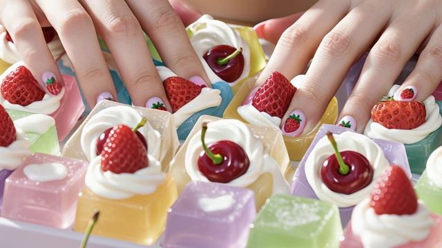 Красивый СЛАЙМ в виде тортика с ягодами