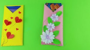 Красивая упаковка для шоколадки из бумаги! Поделки своими руками!