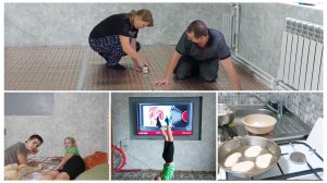 ЗАСТЕЛИЛИ ПОЛЫ УТЕПЛИТЕЛЕМ 🔥 ПЕРВАЯ НОЧЬ У РОДИТЕЛЕЙ // УБОРКА В СПАЛЬНЕ // ГОТОВЛЮ ПЫШНЫЕ ОЛАДЬИ