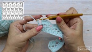 Красивый узор крючком подробно