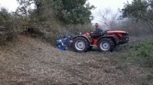 🔵 TSLQ Мульчер лесной @OSMAMULCHERS на тракторе типа Беларус МТЗ-82