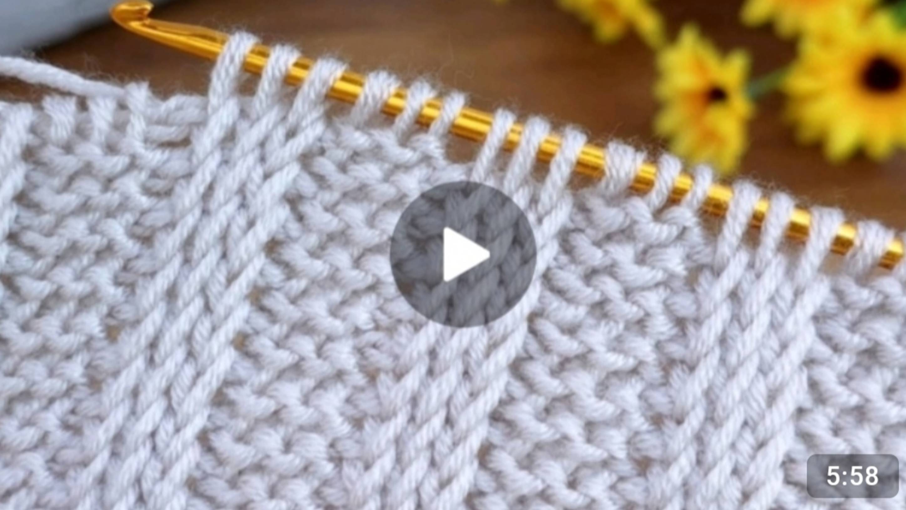 Узор крючком в тунисской технике вязания 🙂 #тунисскоевязание #всевжизнисвязано #вязаниекрючком смотреть онлайн