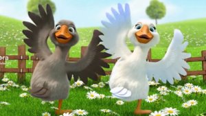 ДВА ВЕСЕЛЫХ ГУСЯ . Детская песня про гусей. Жили у бабуси.