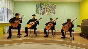 XI СПб конкурс им. Ф.Тарреги, гитарный квартет. Э.Григ, Е. Лебедева. Фантазия "Пер Гюнт"