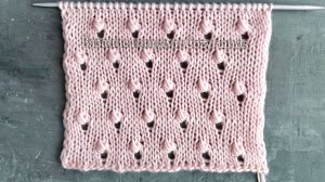 Узор с маленькими шишечками на лицевой глади 🎀 Для вязания детских и женских изделий