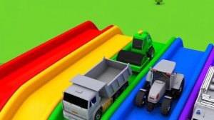 Учим цвета цифры мультфильм про цвета машинки игрушки для детей на английском