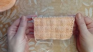 Очень простой узор спицами "Плетёнка"