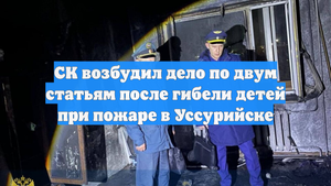 СК возбудил дело по двум статьям после гибели детей при пожаре в Уссурийске