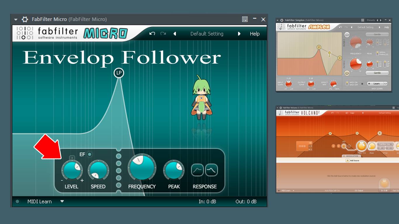 FabFilter Micro функция Envelop Follower