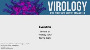Virology Lectures 2024 #21 Evolution