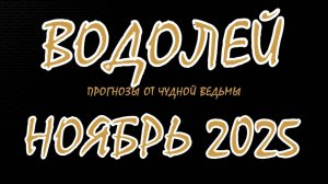 Водолей. Ноябрь 2025. Прогноз