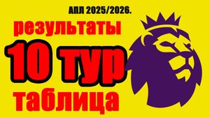 10 тур Чемпионата Англии по футболу. Результаты, расписание, таблица АПЛ.