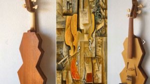 Ультрасовременная , полигональная срипка *Пикассо*  и скрипка Страдивари
