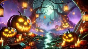 Relaxing Halloween Music - Enchanted Jack-O-Lanterns Spooky Sounds Mystical Autumn Ambience