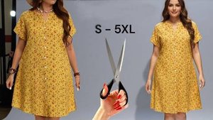 Платье на пуговицах с коротким рукавом. Построение выкройки.