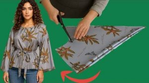 Эта блузка настолько удобная и практичная, что вам захочется сшить ее и надеть прямо сейчас!👚