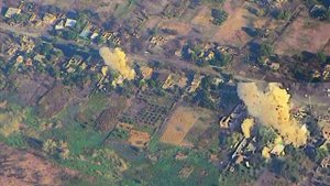 Кадры применения высоточных снарядов "Краснополь". Ореховское направление.