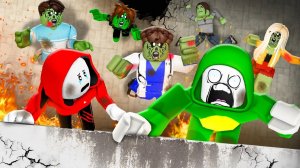 Побег семьи Джей Джея и Майки от зомби-апокалипсиса! Анимация Роблокс