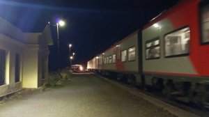 Электропоезд ЭС104-009 "Финист" проследует о.п. Красногорская