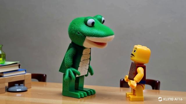 Лего человек и лягушка