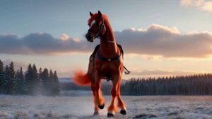 Футаж. Огненный конь.