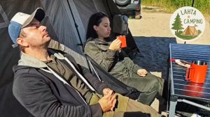 Кемпинг на озере Ладога в раннем сентябре. [ASMR]