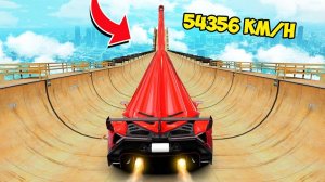 СПУСК БЕЗ ТОРМОЗОВ ПО МЕГА ТРАМПЛИНУ В ГТА 5 - ЭКСПЕРИМЕНТ В GTA 5