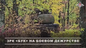 Боевая работа расчета ЗРК «Бук» ГрВ «Южная»