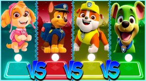 Щенячий патруль: Скай VS Гончик VS Крепыш VS Рокки Coffin Dance в Tiles Hop lvl 8