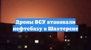 Дроны ВСУ атаковали нефтебазу в Шахтерске
