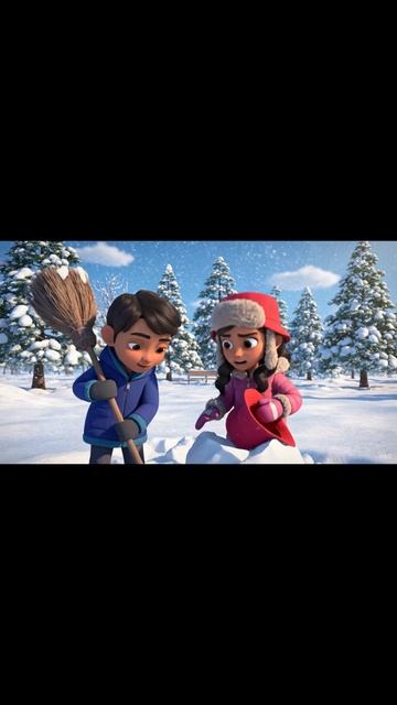 Халил "помог" Асие со снеговиком... ⛄️ (3D-анимация) | Snowman Fail #shorts #3danimation